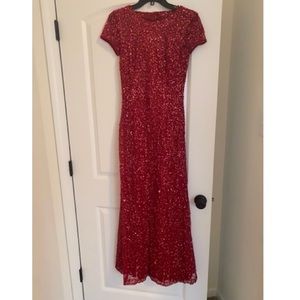 Adrianna papell red sequin dress
